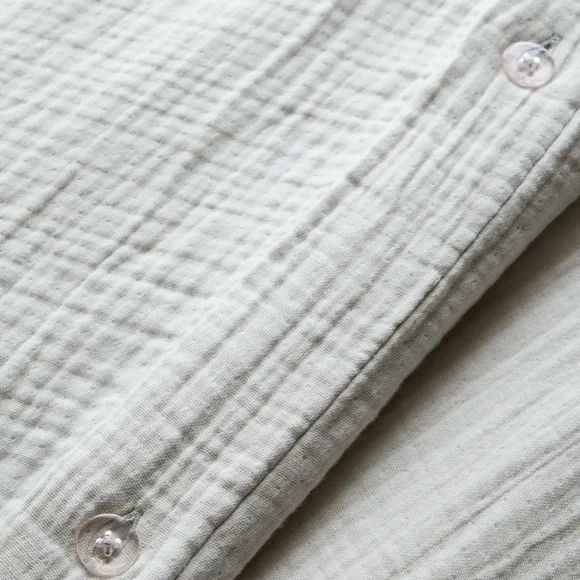 NWT QUINCE Organic Airy Gauze Duvet Cover King/Cal King Mist 1215